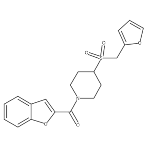 Benzofuran-2-yl(4-((furan-2-ylmethyl)sulfonyl)piperidin-1-yl)methanone Structure
