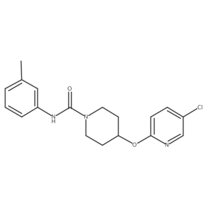 4-((5-chloropyridin-2-yl)oxy)-N-(m-tolyl)piperidine-1-carboxamide结构式