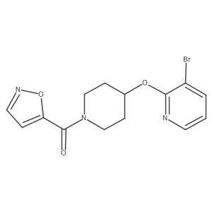 (4-((3-Bromopyridin-2-yl)oxy)piperidin-1-yl)(isoxazol-5-yl)methanone结构式
