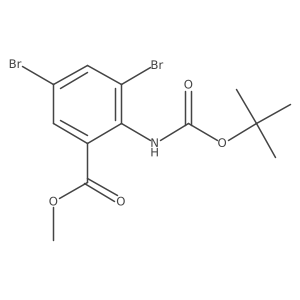 Methyl 3,5-dibromo-2-{[(tert-butoxy)carbonyl]amino}benzoate Structure