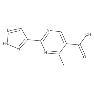 4-methyl-2-(1H-1,2,3-triazol-4-yl)pyrimidine-5-carboxylicacid Structure