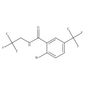 2-Bromo-N-(2,2,2-trifluoroethyl)-5-(trifluoromethyl)benzamide结构式
