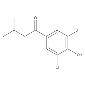 1-(3-Chloro-5-fluoro-4-hydroxyphenyl)-3-methylbutan-1-one Structure