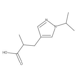 2-methyl-3-[1-(propan-2-yl)-1H-pyrazol-4-yl]propanoic acid结构式
