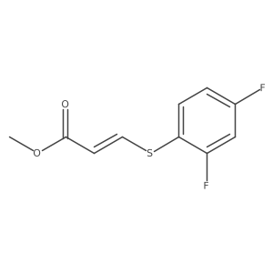 Methyl 3-((2,4-difluorophenyl)thio)acrylate结构式