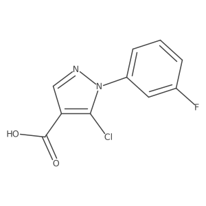 5-chloro-1-(3-fluorophenyl)-1H-pyrazole-4-carboxylic acid结构式