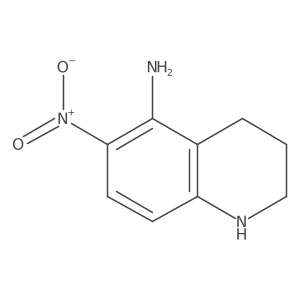 1,2,3,4-Tetrahydro-6-nitro-5-quinolinamine Structure