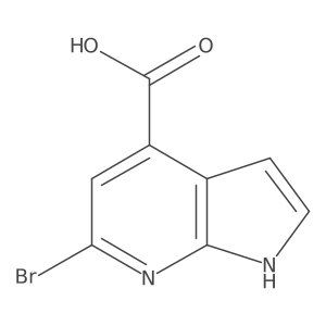 6-bromo-1H-pyrrolo[2,3-b]pyridine-4-carboxylic acid结构式