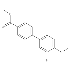 3'-Bromo-4'-methoxy-biphenyl-4-carboxylic acid methyl ester结构式