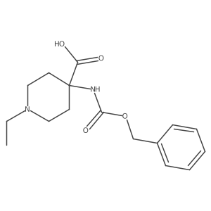4-{[(Benzyloxy)carbonyl]amino}-1-ethylpiperidine-4-carboxylic acid Structure