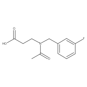 3-{N-[(3-fluorophenyl)methyl]acetamido}propanoic acid结构式
