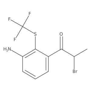 1-(3-Amino-2-(trifluoromethylthio)phenyl)-2-bromopropan-1-one Structure