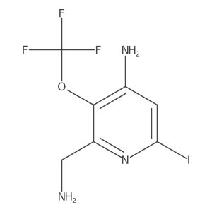 2-(Aminomethyl)-6-iodo-3-(trifluoromethoxy)pyridin-4-amine Structure