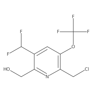 2-(Chloromethyl)-5-(difluoromethyl)-3-(trifluoromethoxy)pyridine-6-methanol结构式
