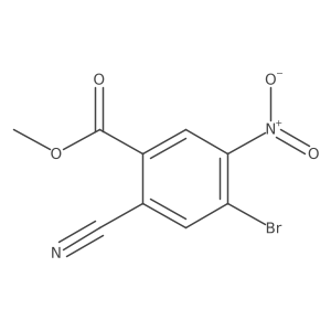 Methyl 4-bromo-2-cyano-5-nitrobenzoate结构式