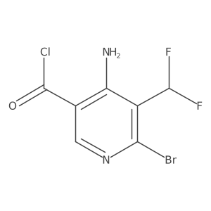 4-Amino-6-bromo-5-(difluoromethyl)nicotinoyl chloride Structure