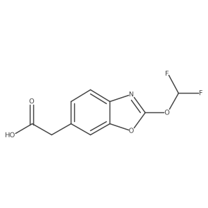 2-(Difluoromethoxy)benzo[d]oxazole-6-acetic acid结构式