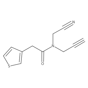 N-(Cyanomethyl)-N-prop-2-ynyl-2-thiophen-3-ylacetamide Structure