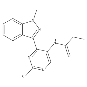N-(2-chloro-4-(1-methyl-1H-indazol-3-yl)pyrimidin-5-yl)propionamide结构式