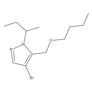 4-bromo-5-(butoxymethyl)-1-sec-butyl-1H-pyrazole结构式