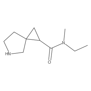 N-ethyl-N-methyl-5-azaspiro[2.4]heptane-1-carboxamide结构式