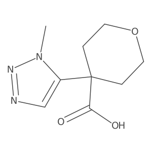 4-(1-methyl-1H-1,2,3-triazol-5-yl)oxane-4-carboxylic acid结构式