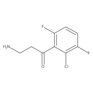 3-Amino-1-(2-chloro-3,6-difluorophenyl)propan-1-one结构式