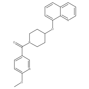(6-Methoxypyridin-3-yl)(4-(quinolin-8-yloxy)piperidin-1-yl)methanone结构式