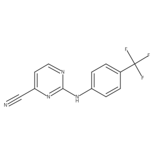 2-[4-(Trifluoromethyl)anilino]pyrimidine-4-carbonitrile结构式