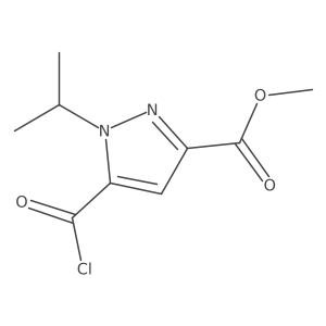 Methyl 5-(chlorocarbonyl)-1-isopropyl-1H-pyrazole-3-carboxylate Structure
