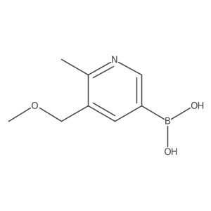 B-[5-(methoxymethyl)-6-methyl-3-pyridinyl]boronic acid结构式