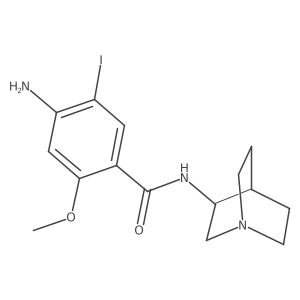 (s)-4-amino-5-iodo-2-methoxy-N-(1-azabicyclo[2.2.2]oct-3-yl)benzamide结构式