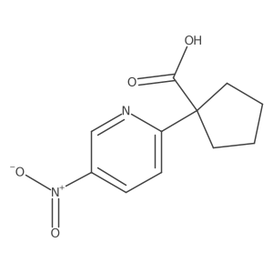 1-(5-Nitropyridin-2-yl)cyclopentane-1-carboxylic acid结构式