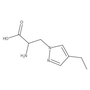 2-amino-3-(4-ethyl-1H-pyrazol-1-yl)propanoic acid Structure