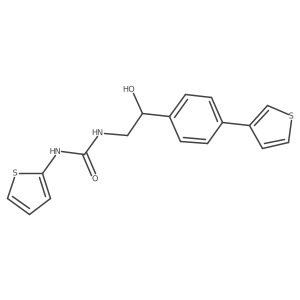 1-(2-Hydroxy-2-(4-(thiophen-3-yl)phenyl)ethyl)-3-(thiophen-2-yl)urea Structure