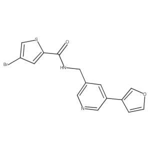 4-bromo-N-((5-(furan-3-yl)pyridin-3-yl)methyl)thiophene-2-carboxamide Structure