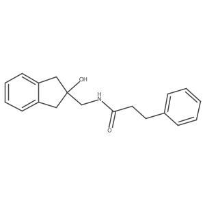 N-((2-hydroxy-2,3-dihydro-1H-inden-2-yl)methyl)-3-phenylpropanamide结构式