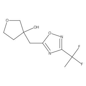 3-{[3-(1,1-Difluoroethyl)-1,2,4-oxadiazol-5-yl]methyl}oxolan-3-ol结构式