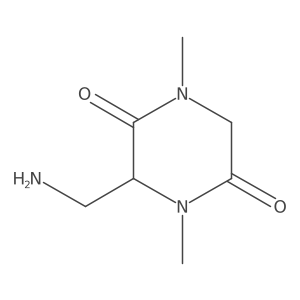 (S)-3-(aminomethyl)-1,4-dimethylpiperazine-2,5-dione Structure