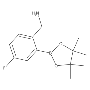 (4-Fluoro-2-(4,4,5,5-tetramethyl-1,3,2-dioxaborolan-2-yl)phenyl)methanamine Structure