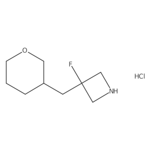 3-Fluoro-3-[(oxan-3-yl)methyl]azetidine hydrochloride Structure