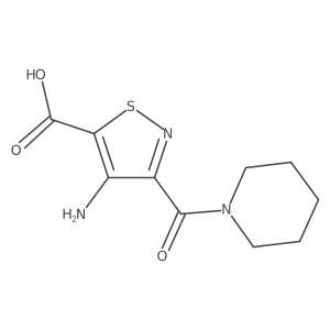 4-Amino-3-(piperidine-1-carbonyl)isothiazole-5-carboxylic acid Structure