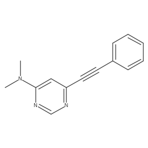 N,N-dimethyl-6-(2-phenylethynyl)pyrimidin-4-amine Structure