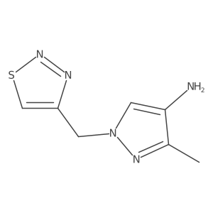 3-methyl-1-[(1,2,3-thiadiazol-4-yl)methyl]-1H-pyrazol-4-amine结构式