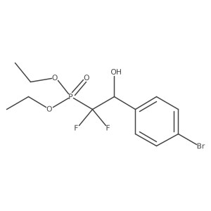 1-(4-Bromophenyl)-2-diethoxyphosphoryl-2,2-difluoroethanol结构式