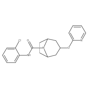 N-(2-chlorophenyl)-3-(pyridin-2-yloxy)-8-azabicyclo[3.2.1]octane-8-carboxamide结构式
