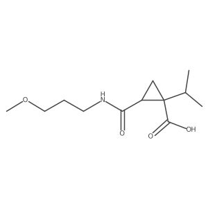 2-[(3-Methoxypropyl)carbamoyl]-1-(propan-2-yl)cyclopropane-1-carboxylic acid Structure