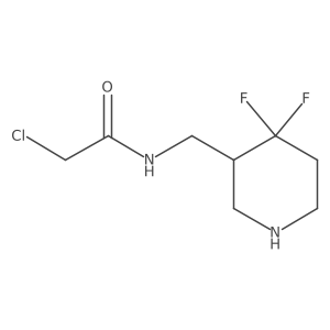 2-chloro-N-[(4,4-difluoropiperidin-3-yl)methyl]acetamide Structure