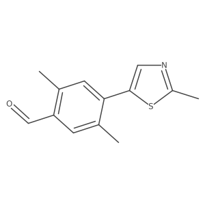 2,5-Dimethyl-4-(2-methyl-1,3-thiazol-5-yl)benzaldehyde结构式