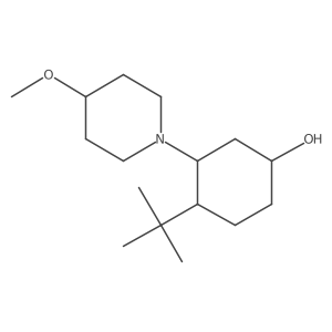 4-Tert-butyl-3-(4-methoxypiperidin-1-yl)cyclohexan-1-ol Structure
